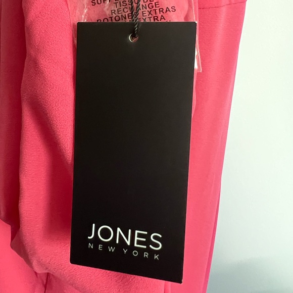 Jones New York Women's Jasper Roll-Cuff Blouse Guava Pink Size XS - Picture 8 of 12